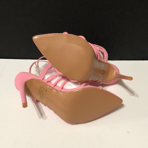 NIB! Cape Robbin pink strappy pointed toe stiletto - Picture 4 of 5